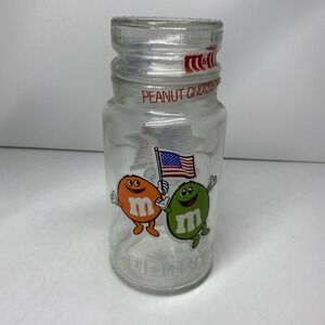 New Sealed Peanut M&M's 1984 LA Olympics Candy Jar Vintage Storage Collectible